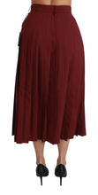 Load image into Gallery viewer, Dolce &amp; Gabbana Elegant Red High Waist Virgin Wool Skirt
