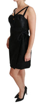 Load image into Gallery viewer, Dolce &amp; Gabbana Elegant Black Jacquard Sheath Dress
