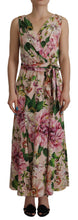 Load image into Gallery viewer, Dolce &amp; Gabbana Elegant Floral Silk Wrap Dress
