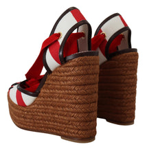 Load image into Gallery viewer, Dolce &amp; Gabbana Multicolor Lace-Up Wedge Sandals
