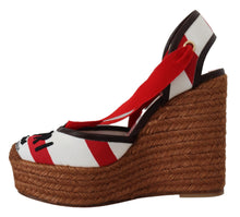 Load image into Gallery viewer, Dolce &amp; Gabbana Multicolor Lace-Up Wedge Sandals
