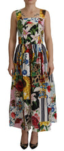 Load image into Gallery viewer, Dolce &amp; Gabbana Elegant Floral A-Line Cotton Dress
