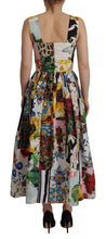 Load image into Gallery viewer, Dolce &amp; Gabbana Elegant Floral A-Line Cotton Dress
