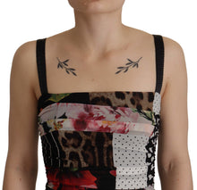Load image into Gallery viewer, Dolce &amp; Gabbana Multicolor Pachwork Midi Floral Silk Leopard Bodycon Dress
