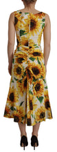 Load image into Gallery viewer, Dolce &amp; Gabbana Elegant White Floral Print Midi Dress
