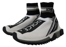 Load image into Gallery viewer, Dolce &amp; Gabbana Chic Black and White Sorrento Slip-On Sneakers
