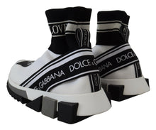 Load image into Gallery viewer, Dolce &amp; Gabbana Chic Black and White Sorrento Slip-On Sneakers
