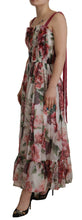 Load image into Gallery viewer, Dolce &amp; Gabbana Elegant Multicolor Silk Roses Maxi Dress
