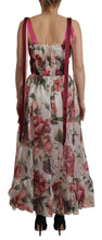 Load image into Gallery viewer, Dolce &amp; Gabbana Elegant Multicolor Silk Roses Maxi Dress
