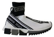 Load image into Gallery viewer, Dolce &amp; Gabbana Chic Black and White Sorrento Slip-On Sneakers
