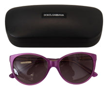 Load image into Gallery viewer, Dolce &amp; Gabbana Chic Purple Acetate Round Sunglasses
