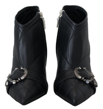 Load image into Gallery viewer, Dolce &amp; Gabbana Elegant Black Quilted Leather Booties
