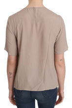 Load image into Gallery viewer, Dolce &amp; Gabbana Elegant Beige Silk Blend Crew Neck Blouse
