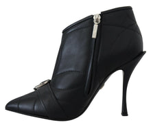 Load image into Gallery viewer, Dolce &amp; Gabbana Elegant Black Quilted Leather Booties
