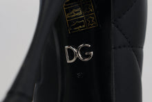 Load image into Gallery viewer, Dolce &amp; Gabbana Elegant Black Quilted Leather Booties
