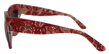 Load image into Gallery viewer, Dolce &amp; Gabbana Elegant Lace-Infused Red Sunglasses
