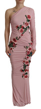 Load image into Gallery viewer, Dolce &amp; Gabbana Elegant Pink One Shoulder Bodycon Dress
