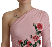 Load image into Gallery viewer, Dolce &amp; Gabbana Elegant Pink One Shoulder Bodycon Dress

