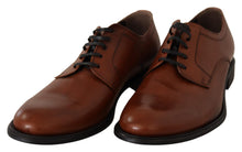 Load image into Gallery viewer, Dolce &amp; Gabbana Brown Leather Lace Up Mens Formal Derby Shoes
