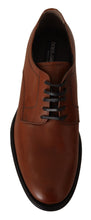 Load image into Gallery viewer, Dolce &amp; Gabbana Brown Leather Lace Up Mens Formal Derby Shoes
