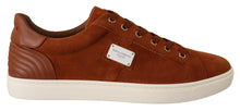 Load image into Gallery viewer, Dolce &amp; Gabbana Light Brown Suede Leather Low Tops Sneakers
