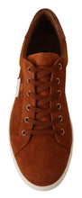 Load image into Gallery viewer, Dolce &amp; Gabbana Light Brown Suede Leather Low Tops Sneakers
