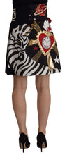 Load image into Gallery viewer, Dolce &amp; Gabbana High-Waist A-Line Embellished Black Skirt
