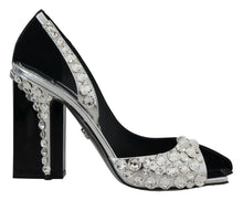 Load image into Gallery viewer, Dolce &amp; Gabbana Elegant Crystals Embellished Leather Pumps
