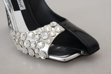 Load image into Gallery viewer, Dolce &amp; Gabbana Elegant Crystals Embellished Leather Pumps
