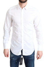 Load image into Gallery viewer, Dolce &amp; Gabbana Elegant White Cotton Dress Shirt Slim Fit
