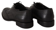 Load image into Gallery viewer, Dolce &amp; Gabbana Elegant Black Leather Derby Wingtip Shoes
