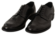 Load image into Gallery viewer, Dolce &amp; Gabbana Black Leather Oxford Wingtip Formal Shoes
