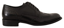 Load image into Gallery viewer, Dolce &amp; Gabbana Black Leather Oxford Wingtip Formal Shoes
