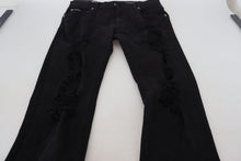 Load image into Gallery viewer, Dolce &amp; Gabbana Svelte Black Tattered Slim Fit Denim
