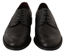 Load image into Gallery viewer, Dolce &amp; Gabbana Elegant Black Leather Derby Dress Shoes
