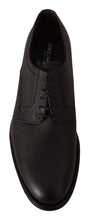 Load image into Gallery viewer, Dolce &amp; Gabbana Elegant Black Leather Derby Dress Shoes
