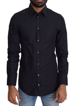 Load image into Gallery viewer, Dolce &amp; Gabbana Navy Blue Slim Fit Gold Series Dress Shirt
