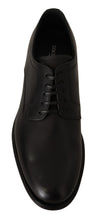 Load image into Gallery viewer, Dolce &amp; Gabbana Black Leather Lace Up Mens Formal Derby Shoes
