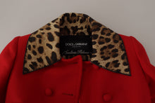 Load image into Gallery viewer, Dolce &amp; Gabbana Elegant Red Leopard Trench Coat
