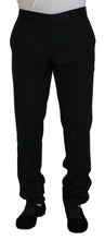 Load image into Gallery viewer, Dolce &amp; Gabbana Black Dress Wool Silk Trouser Pants
