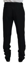 Load image into Gallery viewer, Dolce &amp; Gabbana Black Dress Wool Silk Trouser Pants
