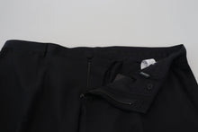 Load image into Gallery viewer, Dolce &amp; Gabbana Black Dress Wool Silk Trouser Pants
