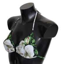 Load image into Gallery viewer, Dolce &amp; Gabbana Floral Print Bikini Top with Logo Clasp
