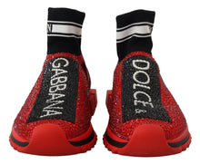 Load image into Gallery viewer, Dolce &amp; Gabbana Exquisite Red Sorrento Slip-On Sneakers
