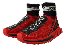 Load image into Gallery viewer, Dolce &amp; Gabbana Exquisite Red Sorrento Slip-On Sneakers
