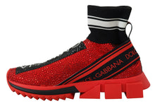 Load image into Gallery viewer, Dolce &amp; Gabbana Exquisite Red Sorrento Slip-On Sneakers
