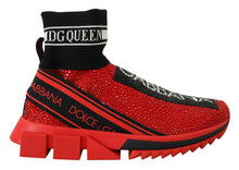 Load image into Gallery viewer, Dolce &amp; Gabbana Exquisite Red Sorrento Slip-On Sneakers
