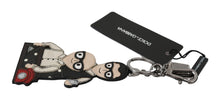 Load image into Gallery viewer, Dolce &amp; Gabbana Elegant Trio-Tone Leather Keychain
