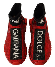 Load image into Gallery viewer, Dolce &amp; Gabbana Exquisite Red Sorrento Slip-On Sneakers
