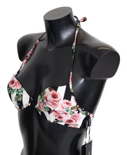 Load image into Gallery viewer, Dolce &amp; Gabbana Chic Rose Print Bikini Top for Elegant Beach Days
